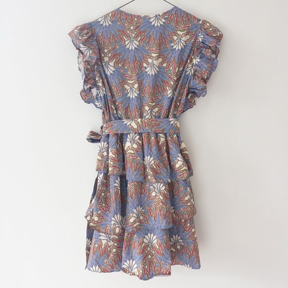 Marie Oliver Fiona Tiered Dress Pacific Palm, Size M 100% Cotton - Picture 8 of 10